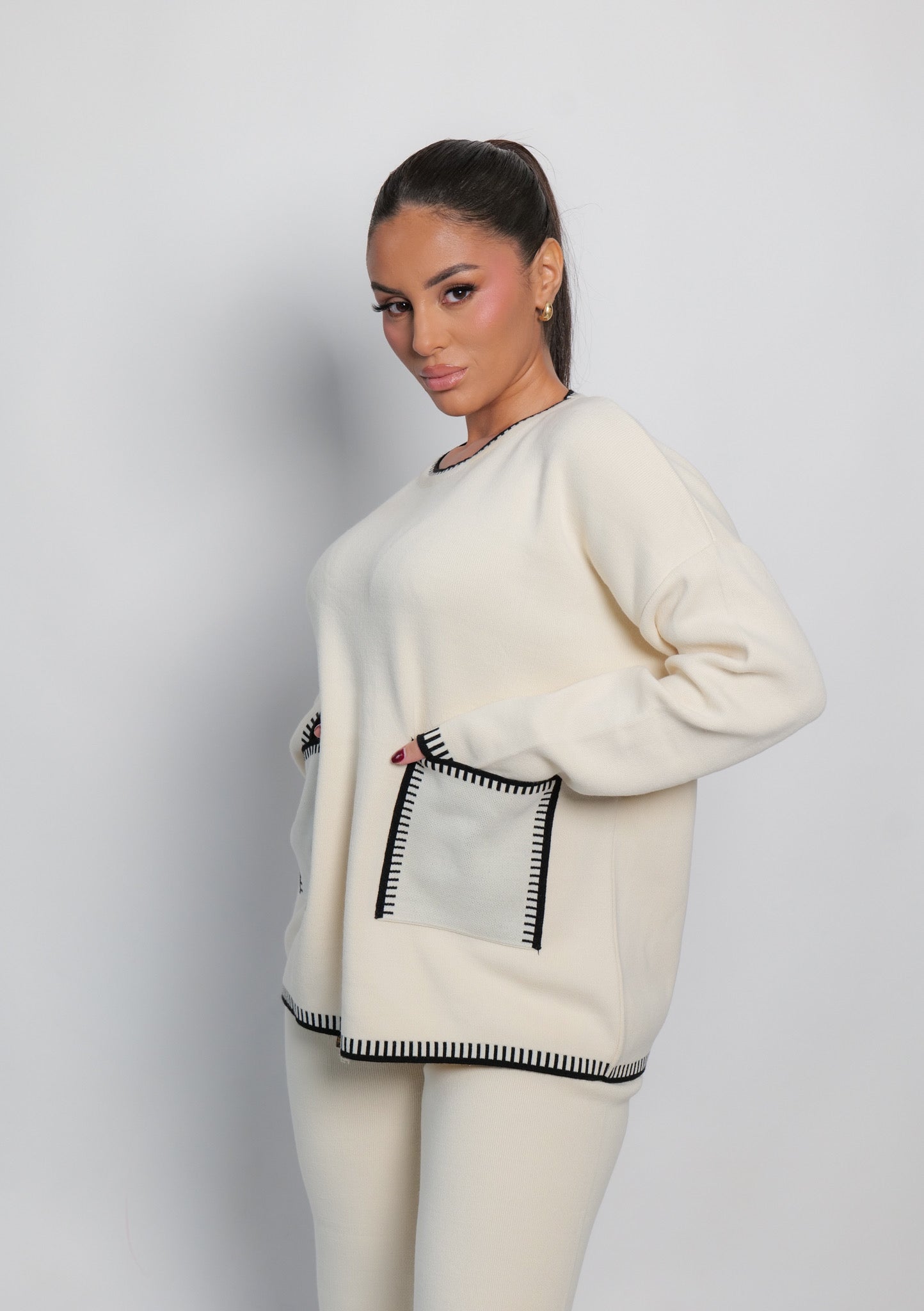 Ensemble Tricot Avec Poches